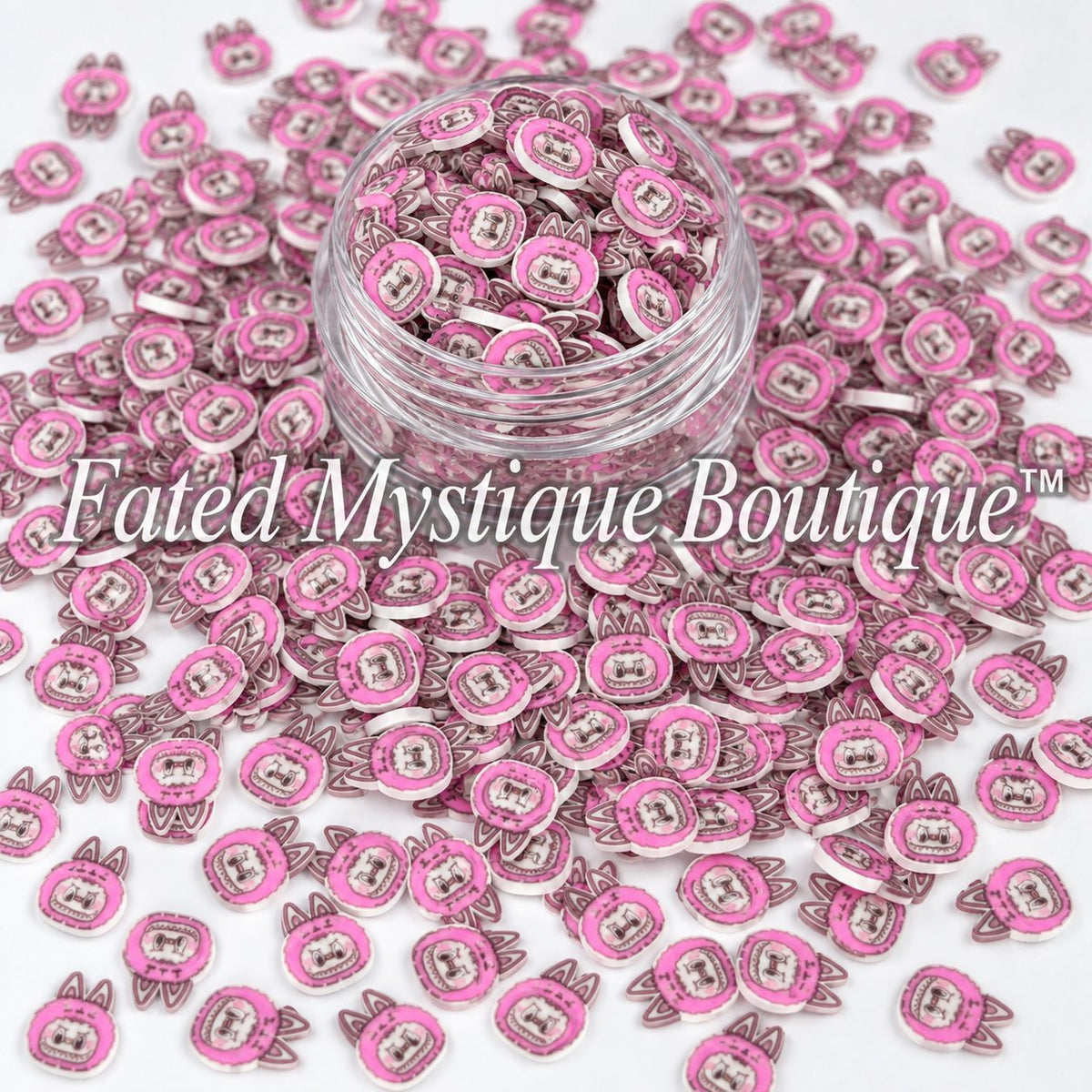 Labubu Polymer Clay Slices for snow globe tumblers and DIY crafts