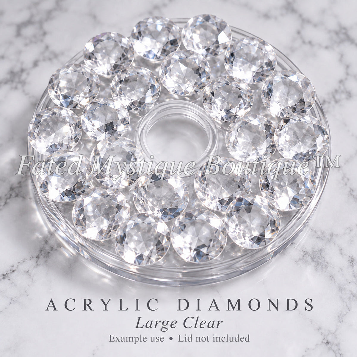 Large Clear Acrylic Diamonds — Clearance 37 g — product design reference; see listing for clearance pack size