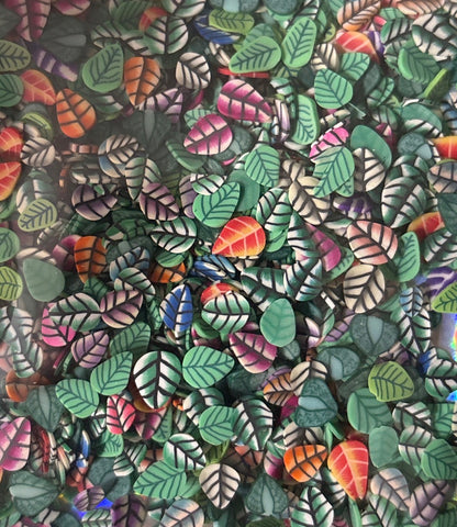 leaf mix polymer_clay_slices