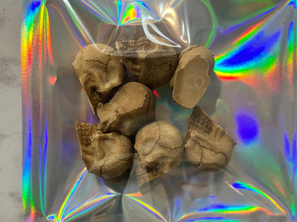 mini tan resin skulls