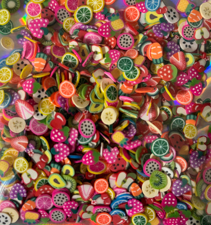 mixed fruit polymer_clay_slices