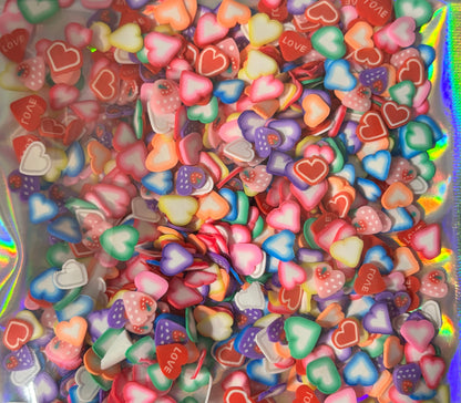 mixed hearts polymer_clay_slices