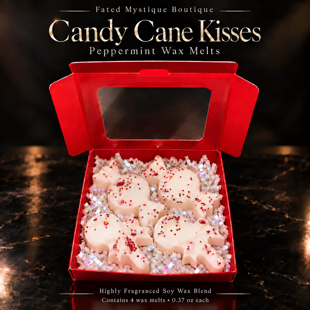 oh snapped gingerbread closed soy blend wax melts, four-piece gift box
