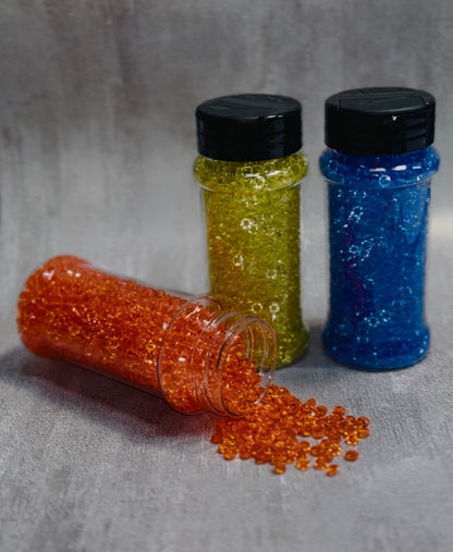 orange, yellow, and blue acrylic Diamonds for tumblers 