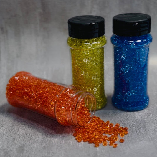 orange, yellow, and blue acrylic Diamonds for tumblers 