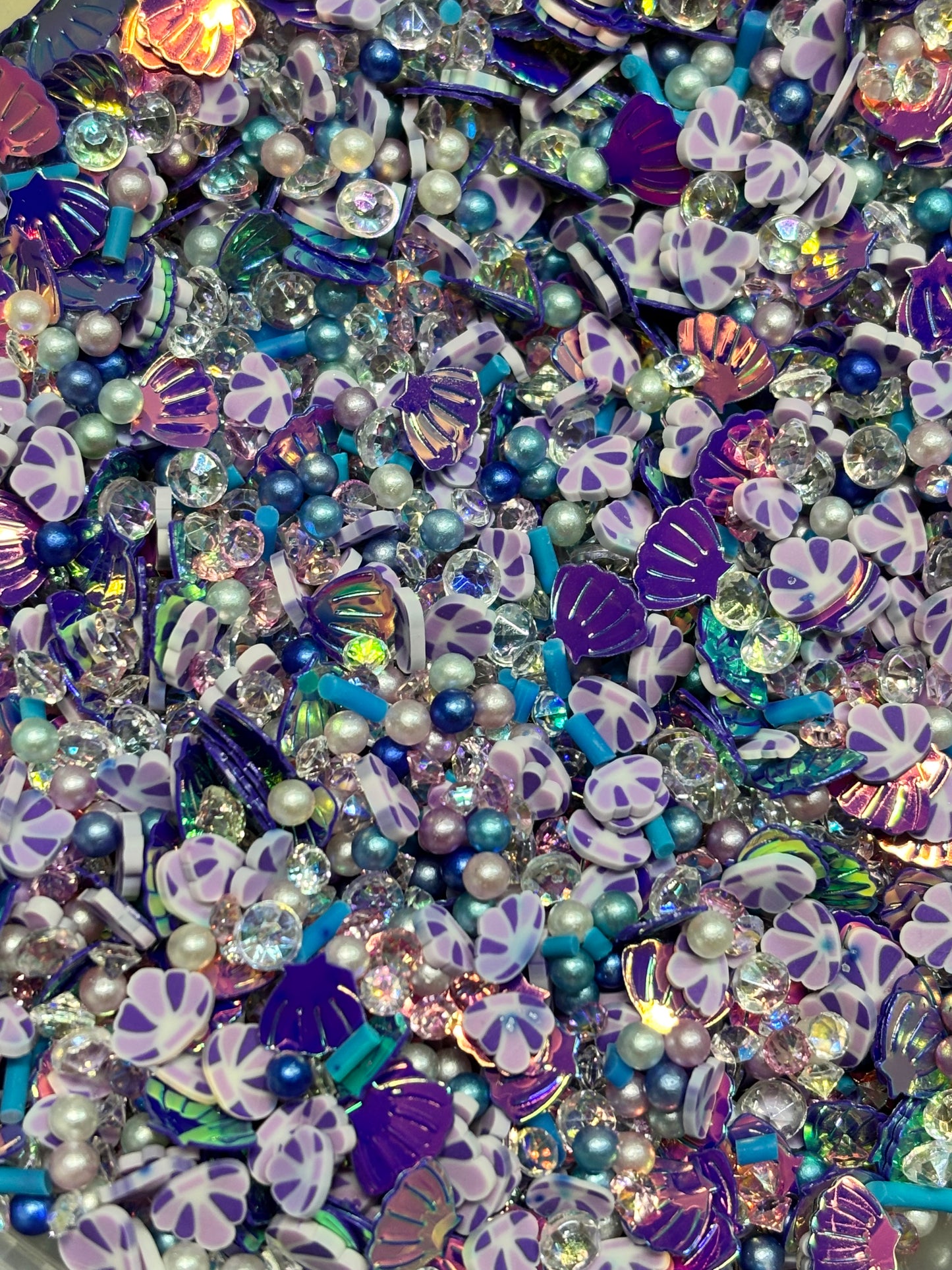 purple ocean polymer clay slices