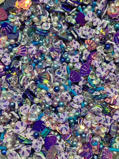 purple ocean polymer clay slices