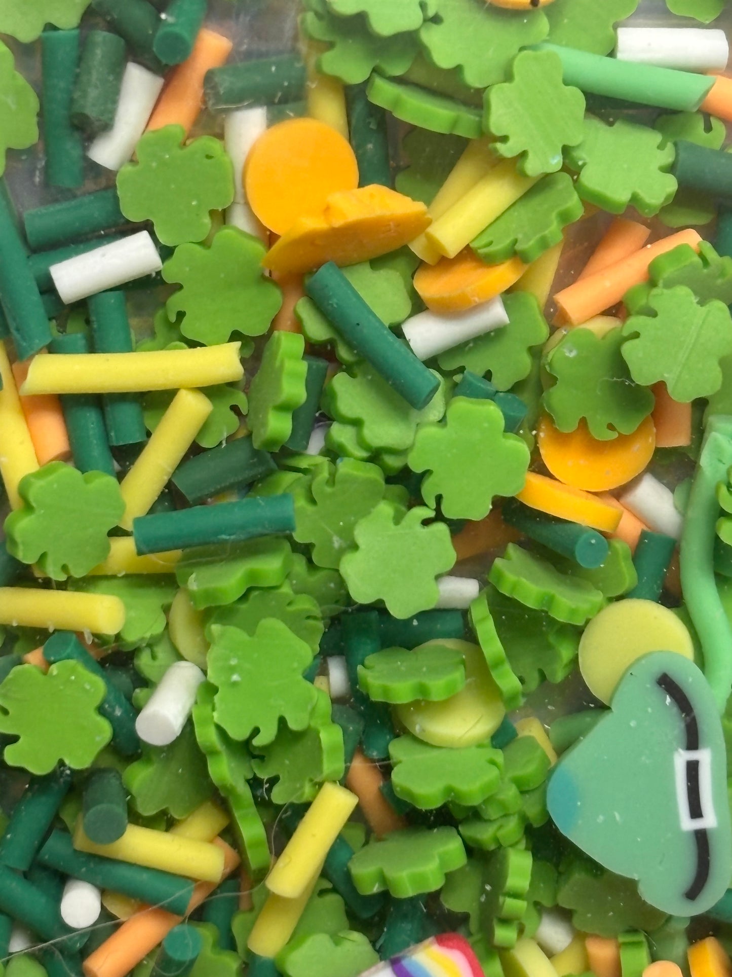 st pattys day polymer clay slices