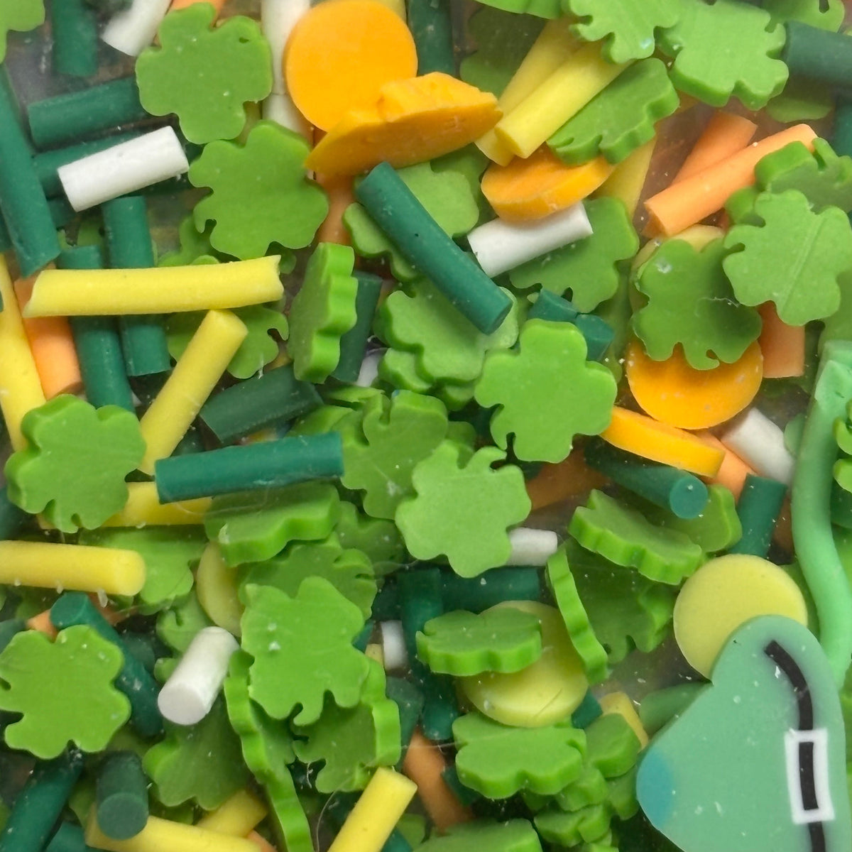st pattys day polymer clay slices