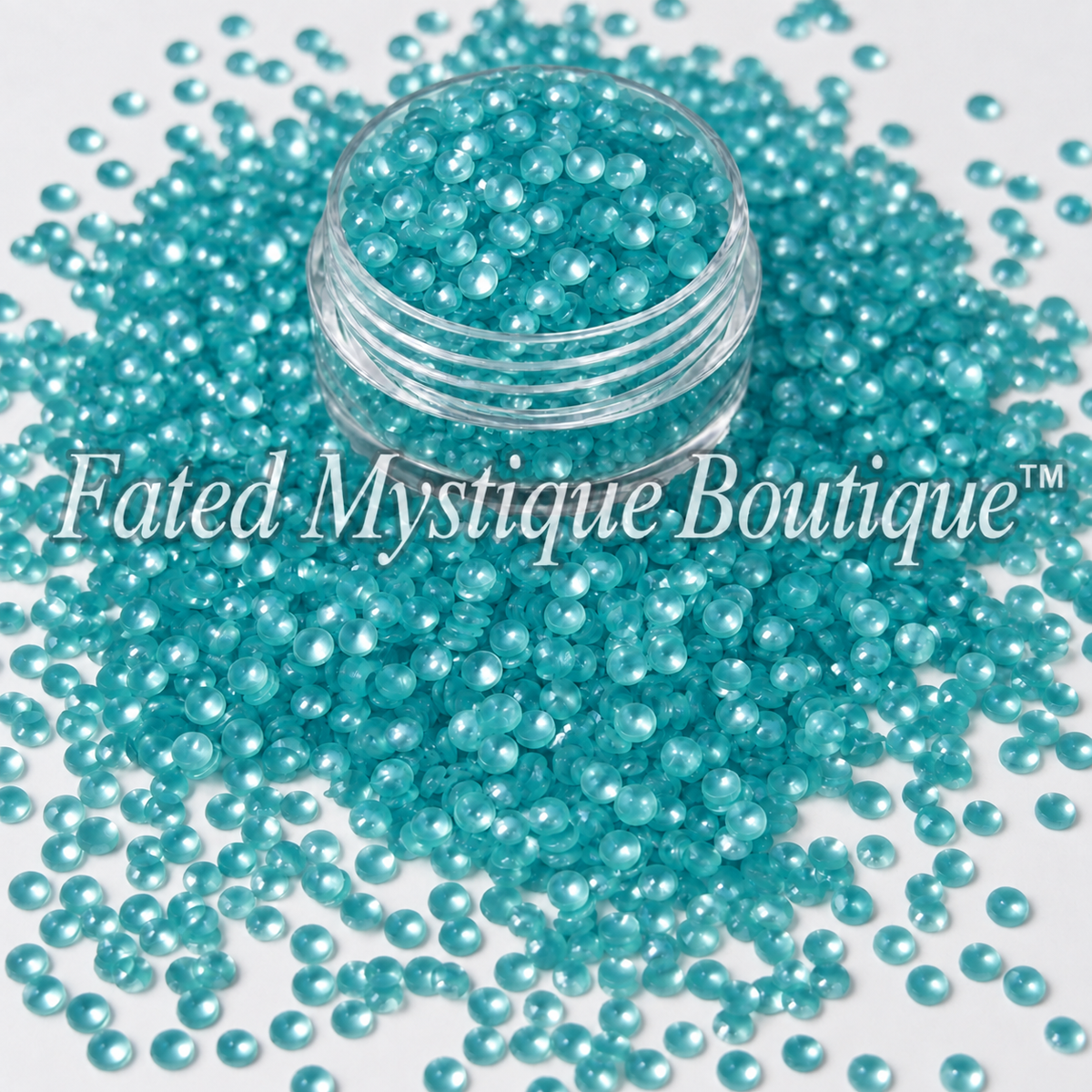 Tiffany blue bubble glitter for snow globe tumblers and DIY craft projects; Fated Mystique Boutique™
