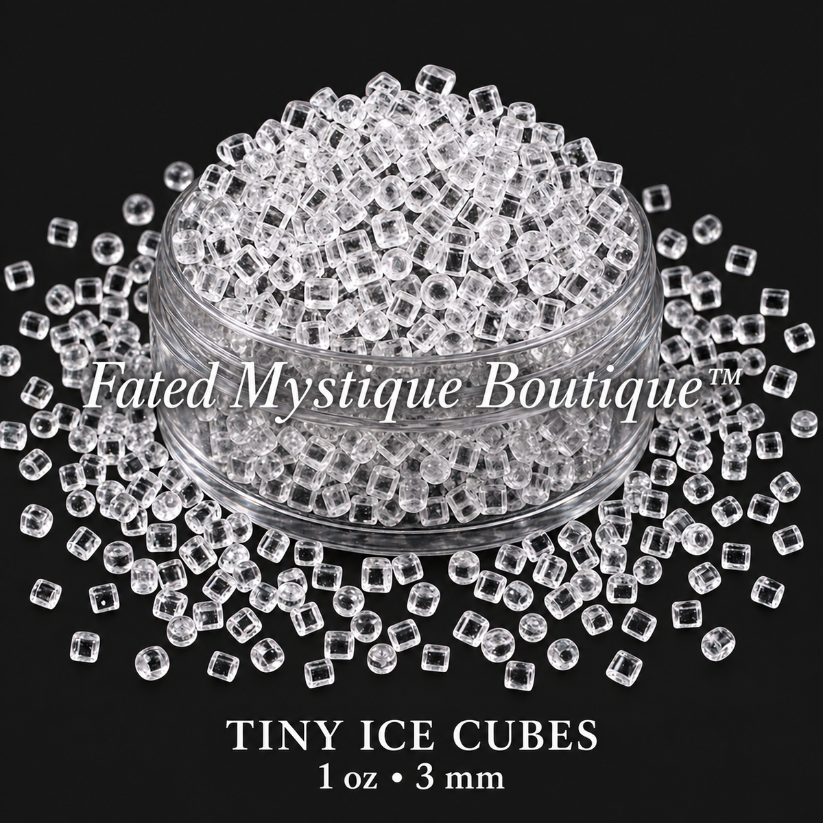 Tiny Ice Cubes 1 oz (3mm) product display — Fated Mystique Boutique
