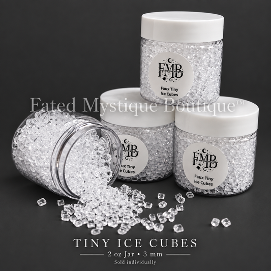 Tiny Ice Cubes 2 oz Jar (3mm) product display — Fated Mystique Boutique