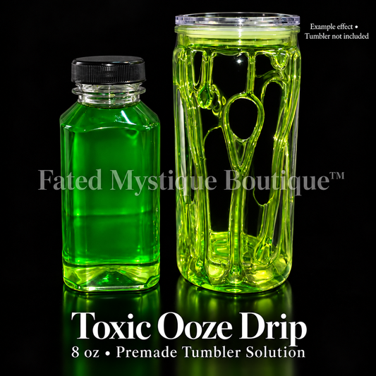 Toxic Ooze Drip — 8 oz premade tumbler solution with example effect; tumbler not included.
