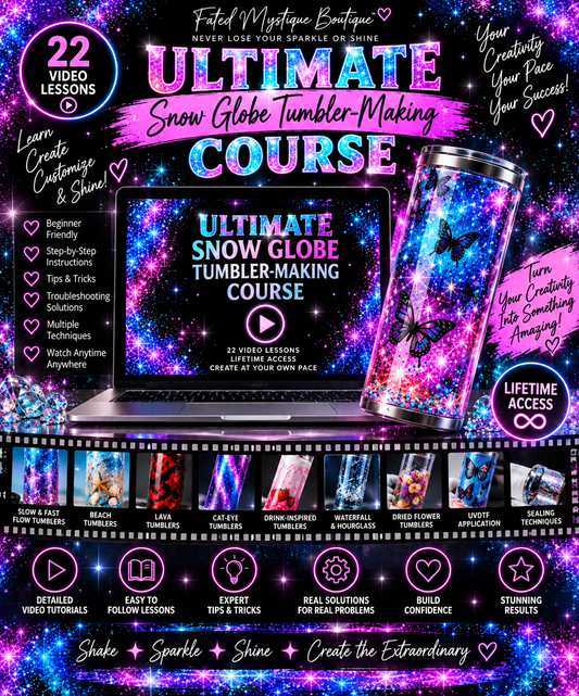 Ultimate Snow Globe Tumbler-Making Course with 22 video lessons