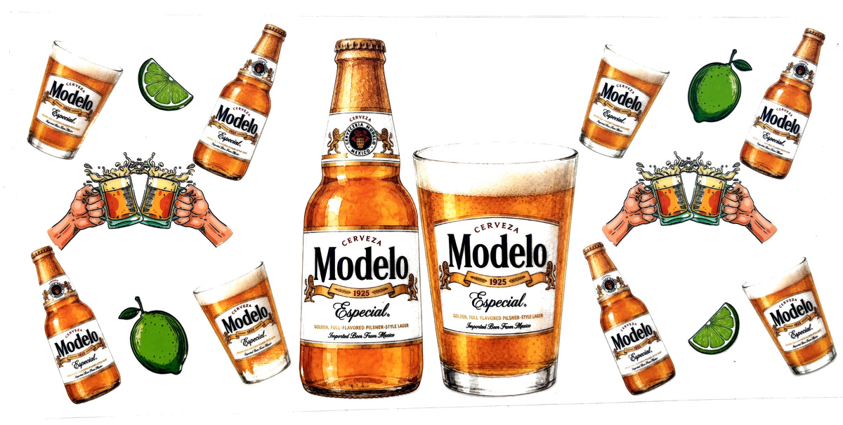 Modelo UVDTF decal wrap, #608, on a white background