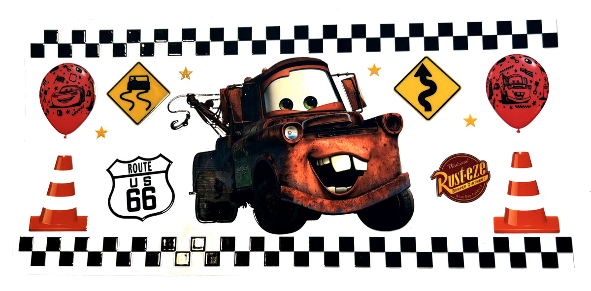 Mater Route 66 UVDTF decal wrap, #627, on a white background