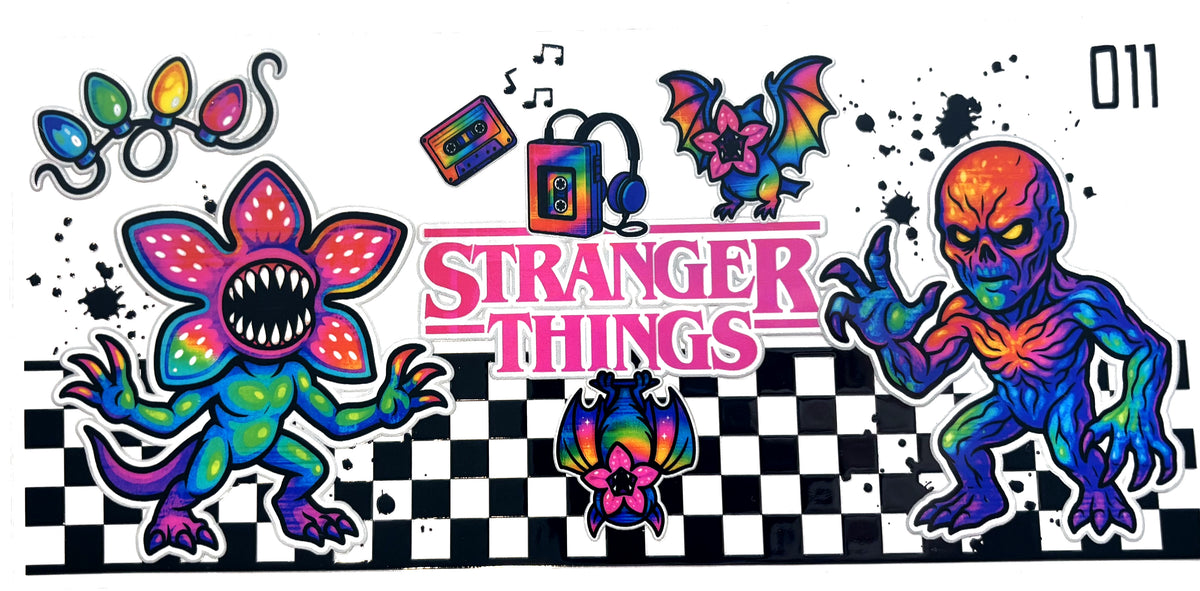 Stranger Things UVDTF decal wrap, #639, on a white background