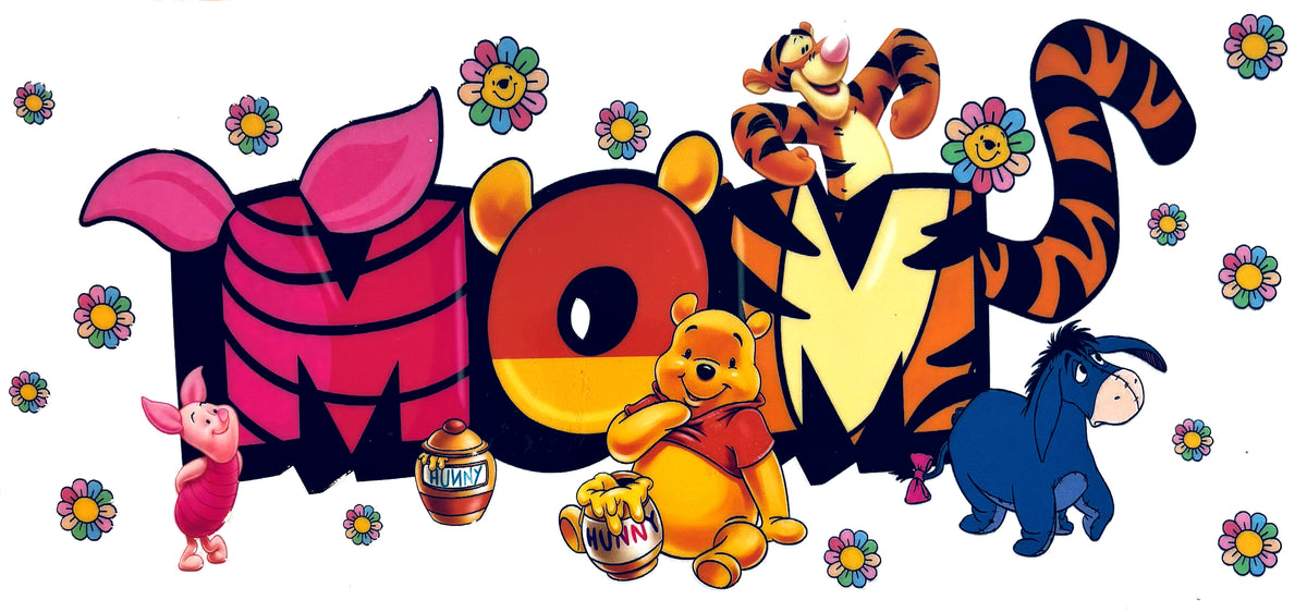 Winnie the Pooh mom UVDTF decal wrap, #655, on a white background