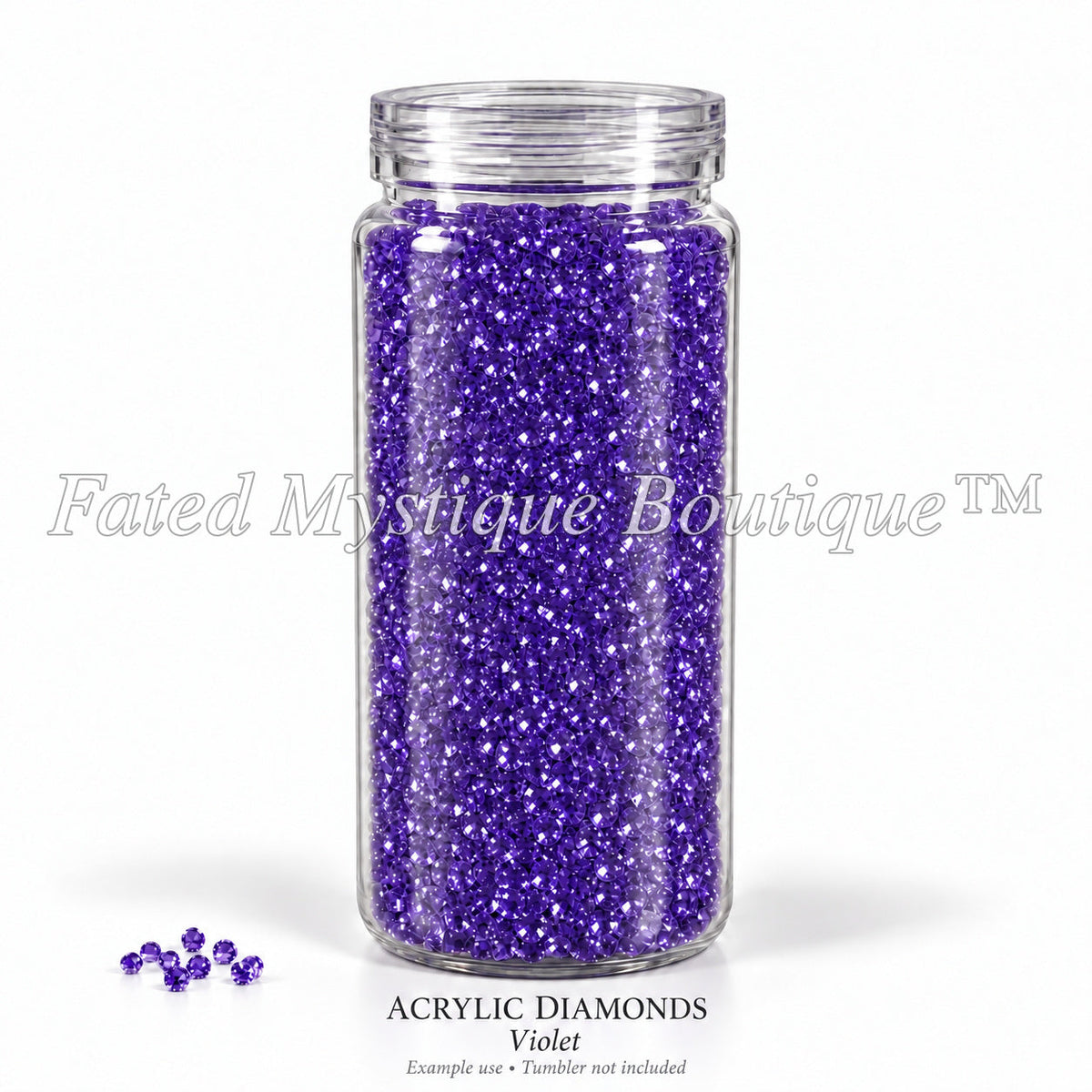 Violet Acrylic Diamonds — Clearance 35 g — product design reference; see listing for clearance pack size