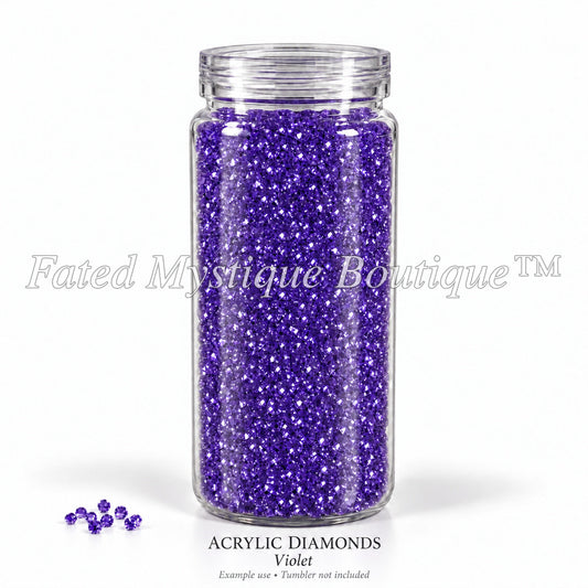 Violet Acrylic Diamonds — Clearance 35 g — product design reference; see listing for clearance pack size