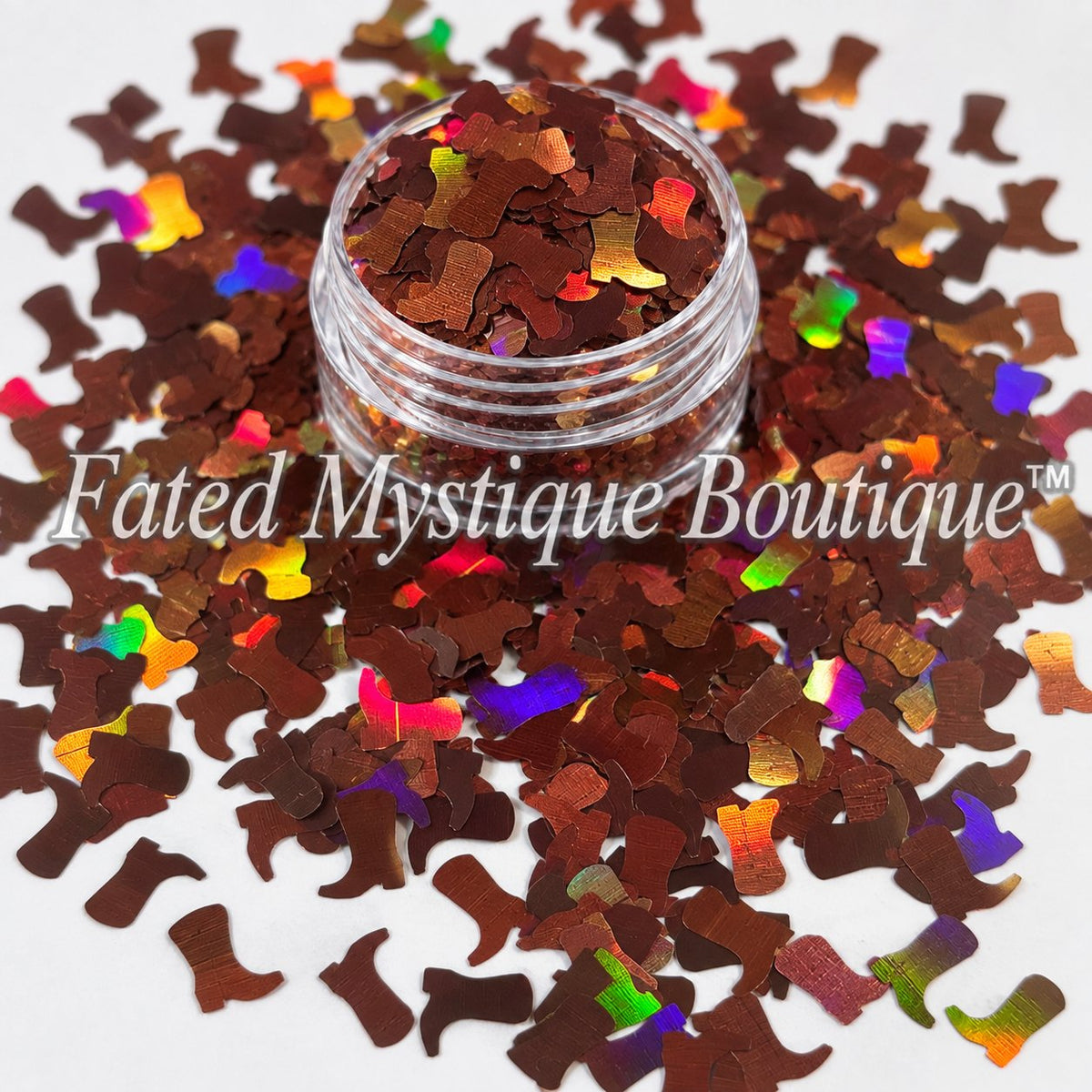 Western shaped glitter for snow globe tumblers resin and western DIY crafts