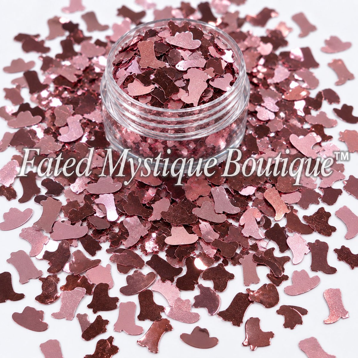 Western themed shaped glitter mix for tumblers resin and cowboy craft projects