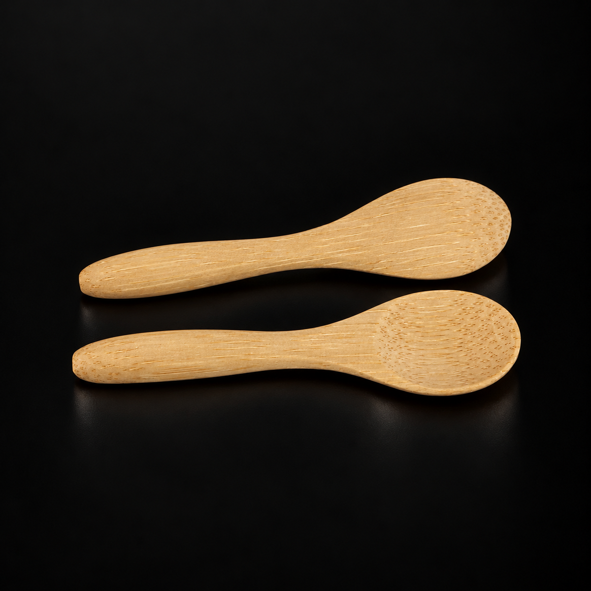 Wooden Spoon Charms, 2 pieces clearance pack, shown on a black studio background