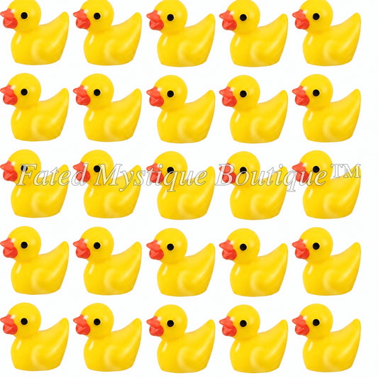 Yellow duck charms arranged on a white background for tumbler and craft projects — Fated Mystique Boutique