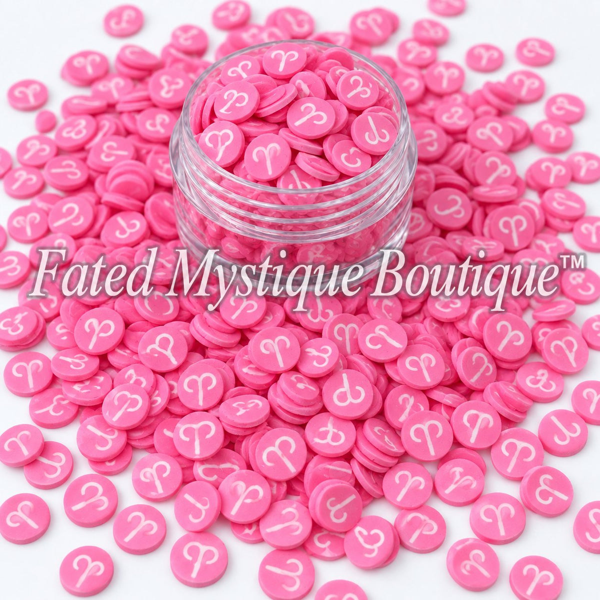 Aries Zodiac Polymer Clay Slices for snow globe tumblers and DIY crafts