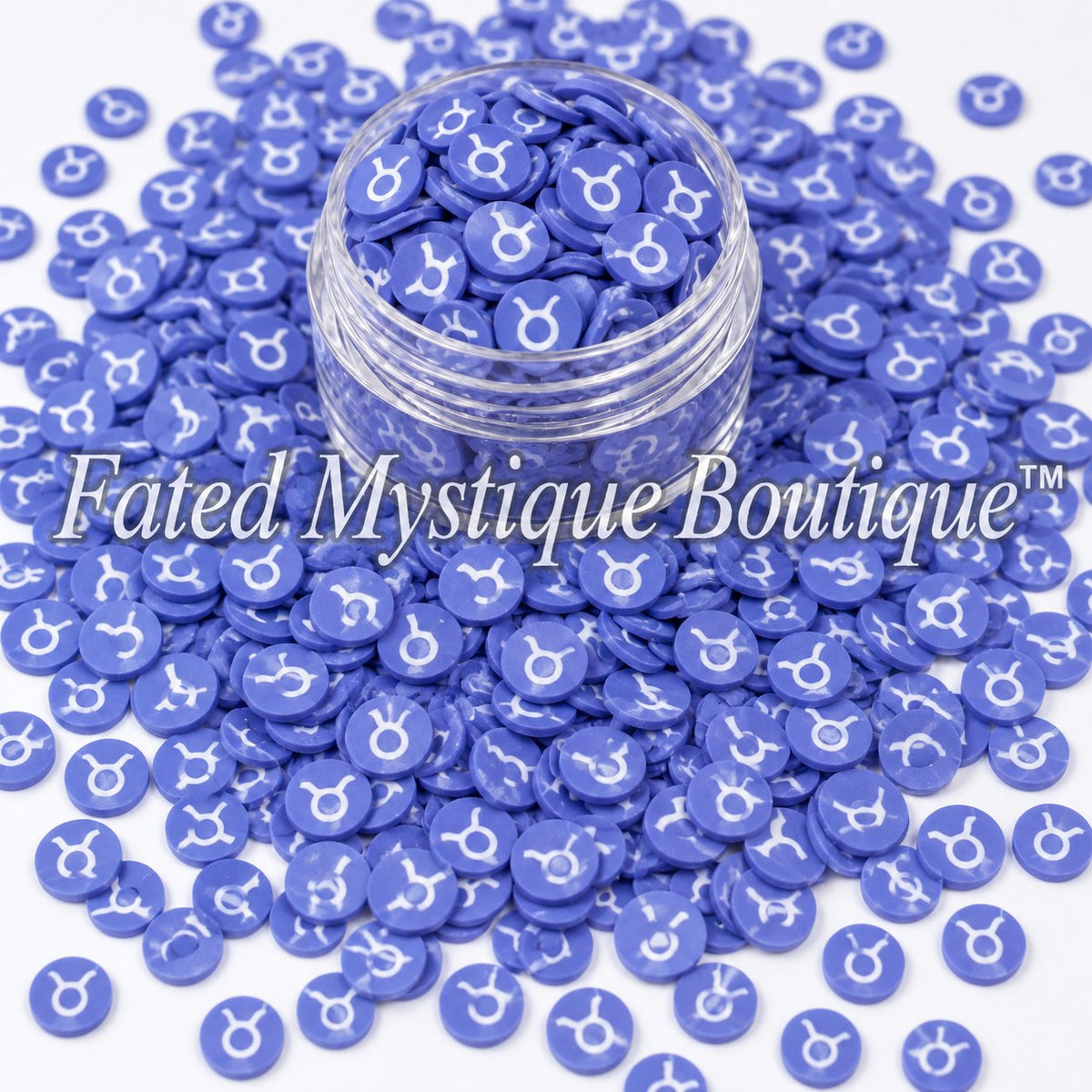Taurus Zodiac Polymer Clay Slices for snow globe tumblers and DIY crafts