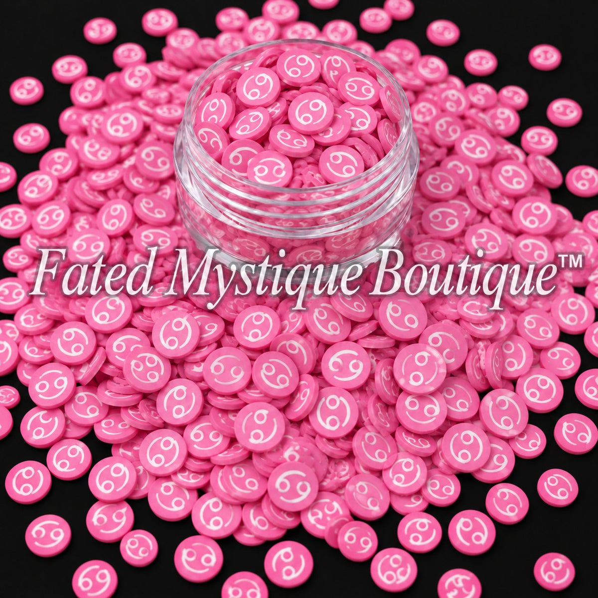 Cancer Zodiac Polymer Clay Slices for snow globe tumblers and DIY crafts