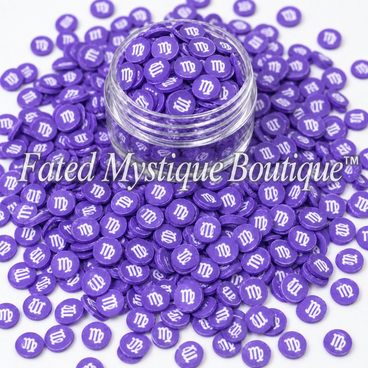 Virgo Zodiac Polymer Clay Slices for snow globe tumblers and DIY crafts